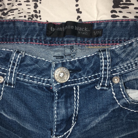 TWENTYONE BLACK | Low rise flare jeans | Size 1/2R - Picture 2 of 4